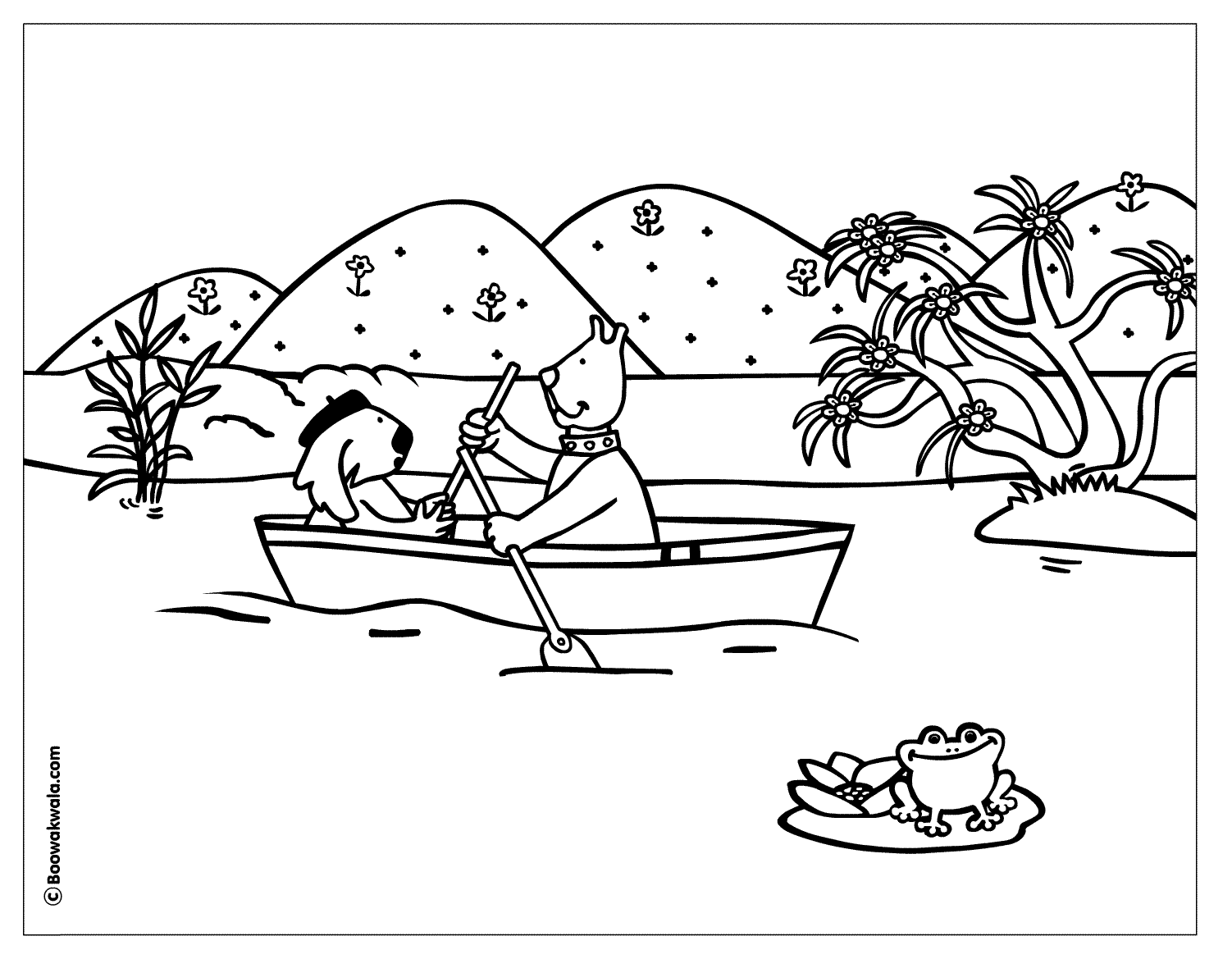 Coloring page: Small boat / Canoe (Transportation) #142210 - Free Printable Coloring Pages