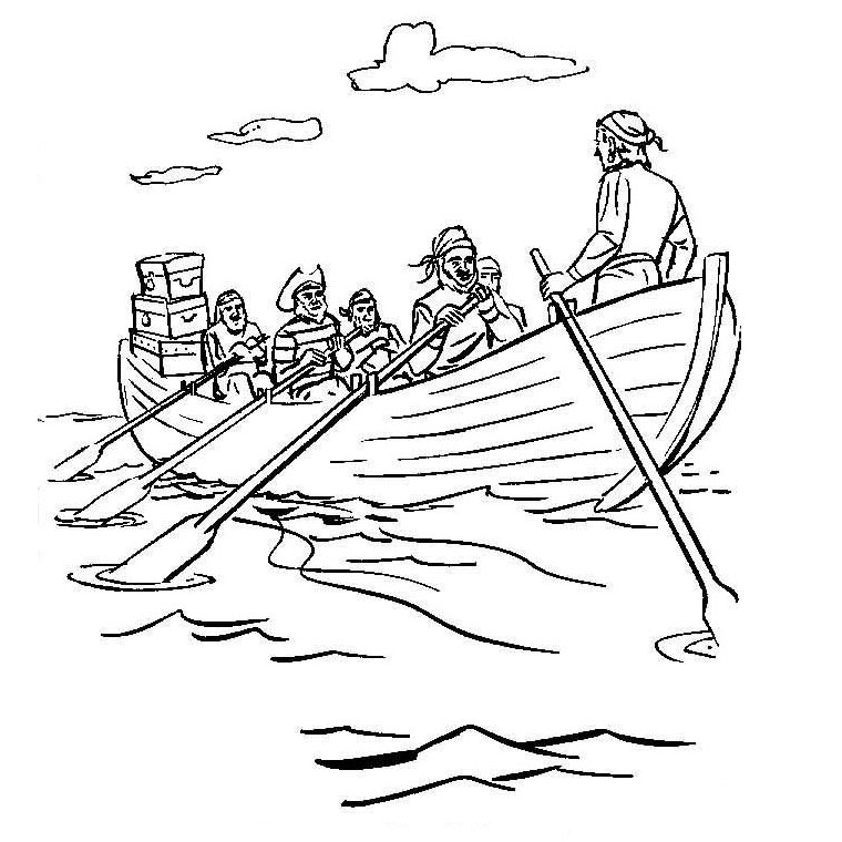Coloring page: Small boat / Canoe (Transportation) #142217 - Free Printable Coloring Pages