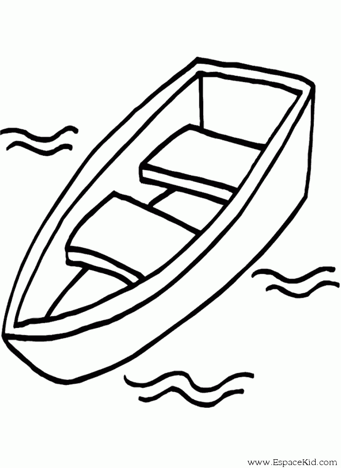 Coloring page: Small boat / Canoe (Transportation) #142315 - Free Printable Coloring Pages