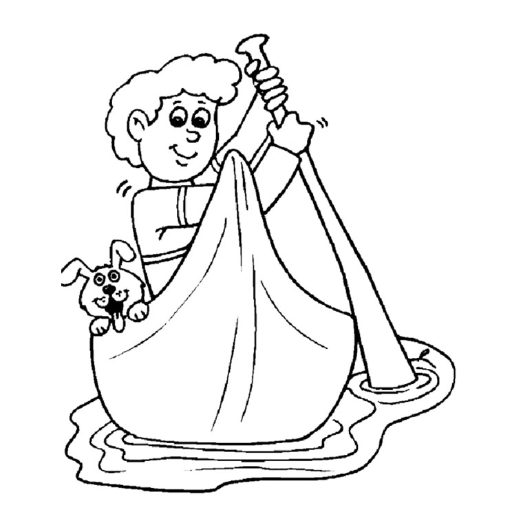 Coloring page: Small boat / Canoe (Transportation) #142318 - Free Printable Coloring Pages