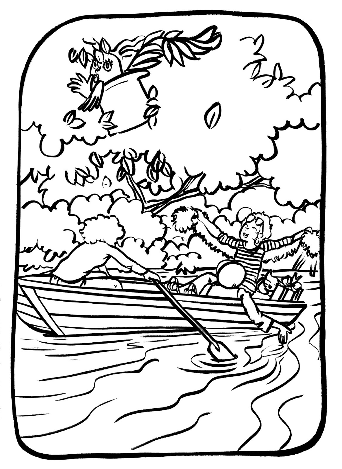 Coloring page: Small boat / Canoe (Transportation) #142328 - Free Printable Coloring Pages