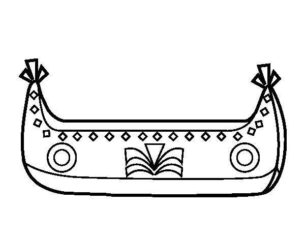 Coloring page: Small boat / Canoe (Transportation) #142332 - Free Printable Coloring Pages
