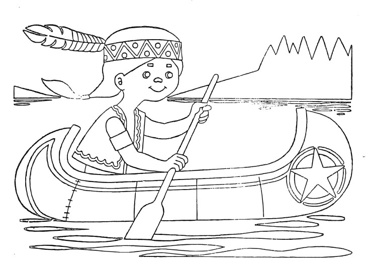 Coloring page: Small boat / Canoe (Transportation) #142336 - Free Printable Coloring Pages