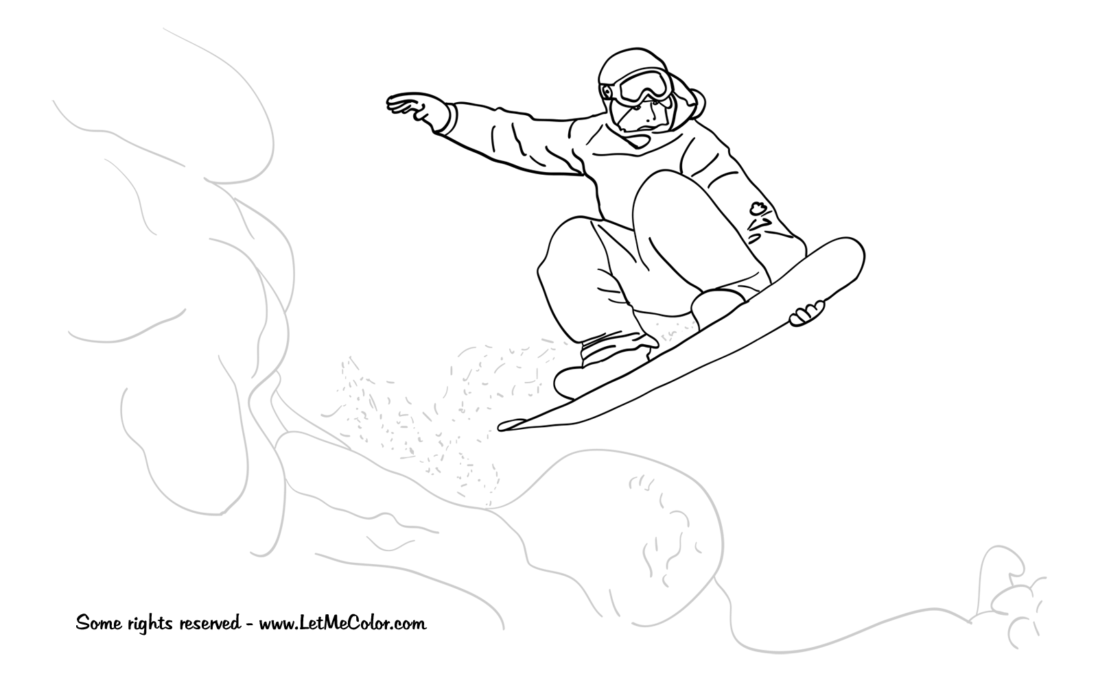 Coloring page: Snowboard (Transportation) #143815 - Free Printable Coloring Pages