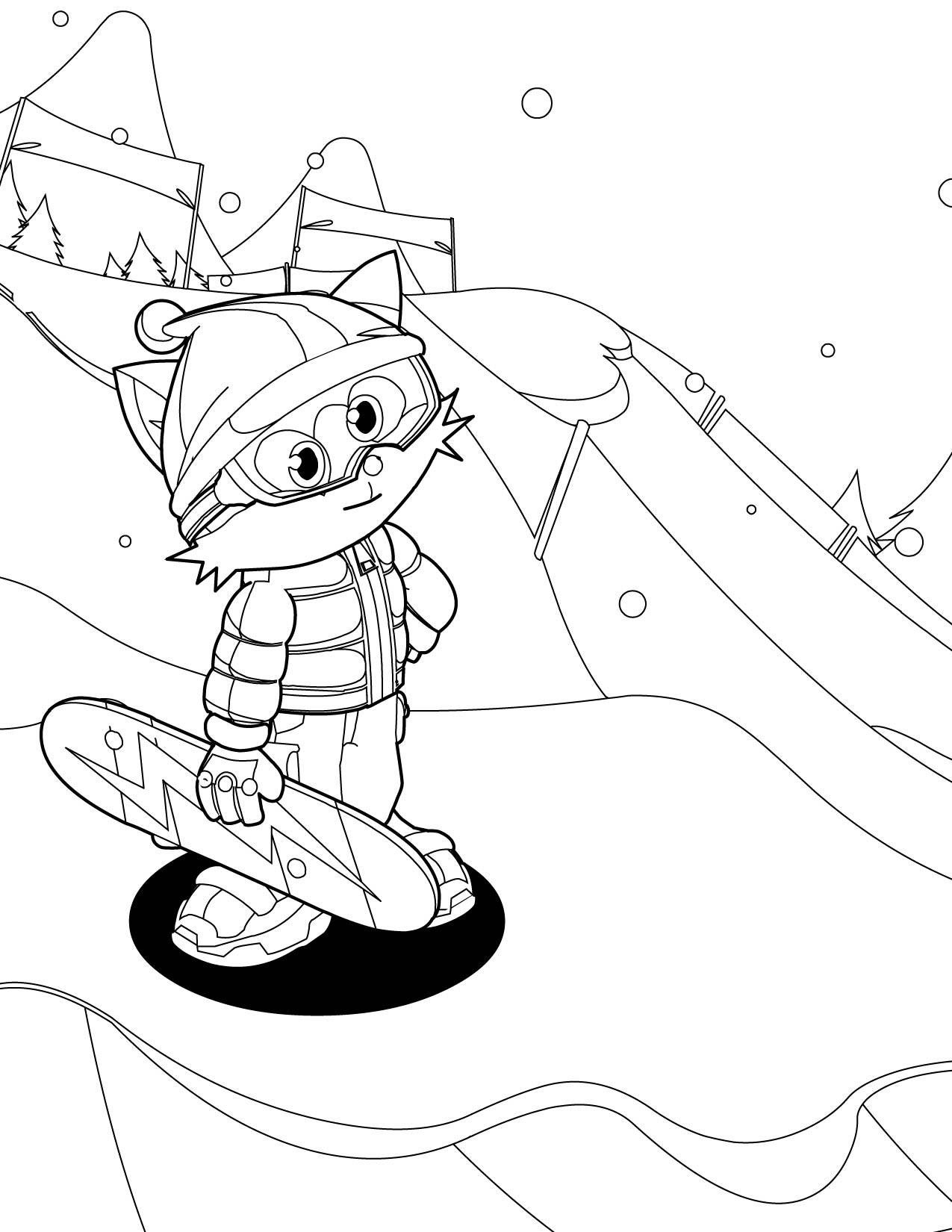 Coloring page: Snowboard (Transportation) #143829 - Free Printable Coloring Pages