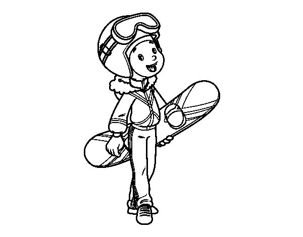 Coloring page: Snowboard (Transportation) #143858 - Free Printable Coloring Pages