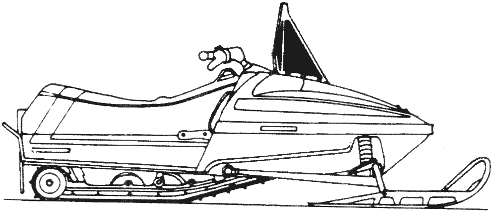 Coloring page: Snowmobile / Skidoo (Transportation) #139612 - Free Printable Coloring Pages