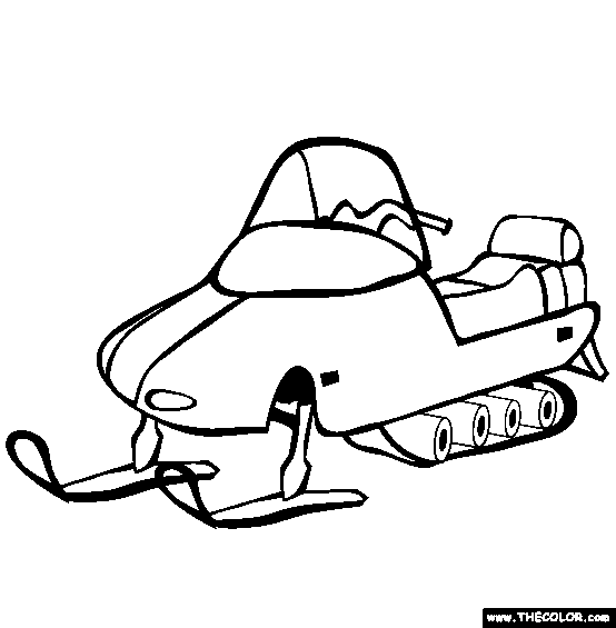 Coloring page: Snowmobile / Skidoo (Transportation) #139623 - Free Printable Coloring Pages
