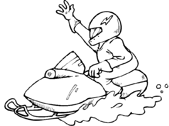 Coloring page: Snowmobile / Skidoo (Transportation) #139757 - Free Printable Coloring Pages
