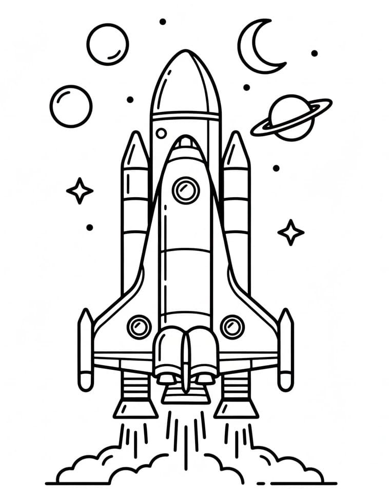 Free printable Spacecraft coloring page #221817 from Transportation collection
