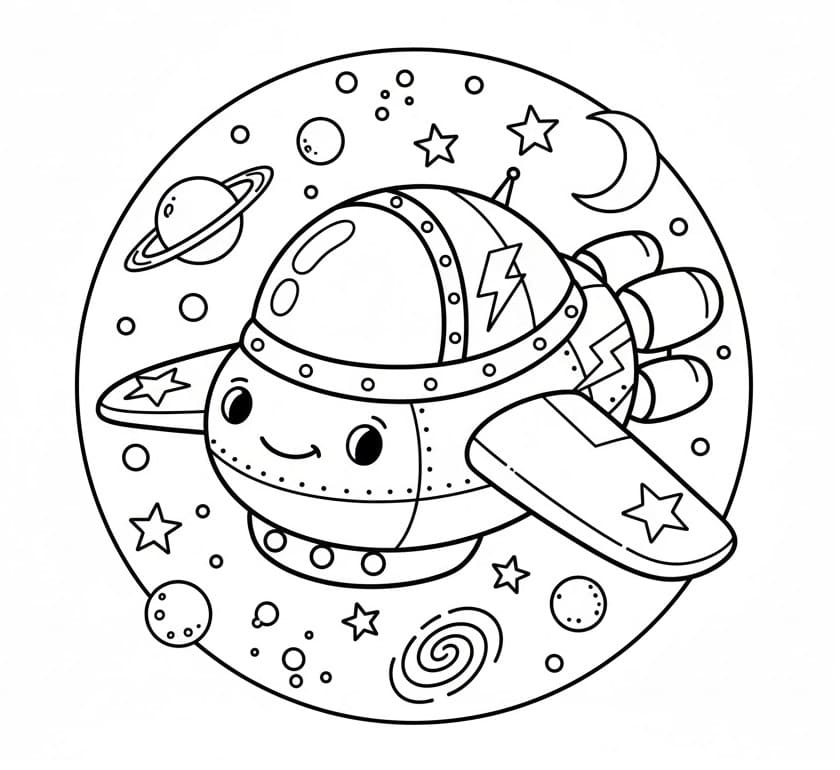 Free printable Spacecraft coloring page #221825 from Transportation collection