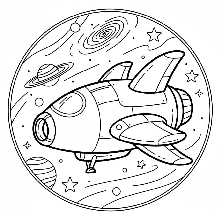Free printable Spacecraft coloring page #221826 from Transportation collection