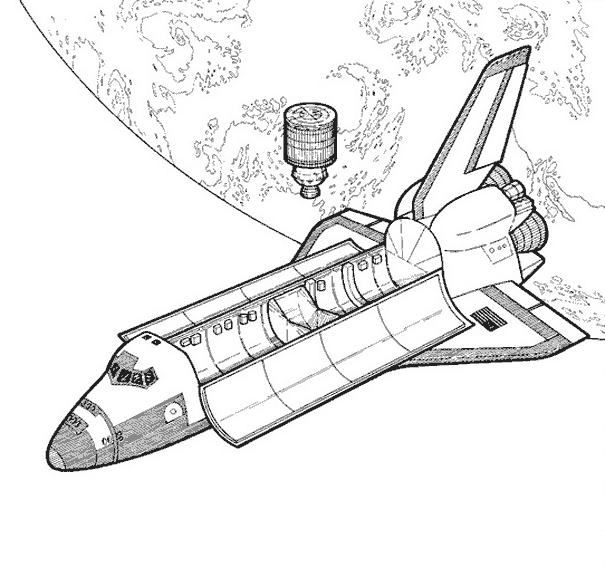 Coloring page: Spaceship (Transportation) #140298 - Free Printable Coloring Pages