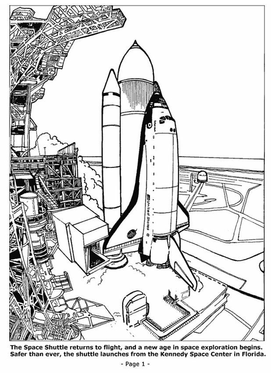 Drawing Spaceship #140308 (Transportation) – Printable coloring pages