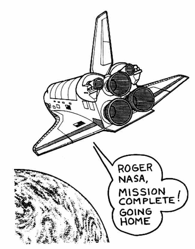 Coloring page: Spaceship (Transportation) #140339 - Free Printable Coloring Pages