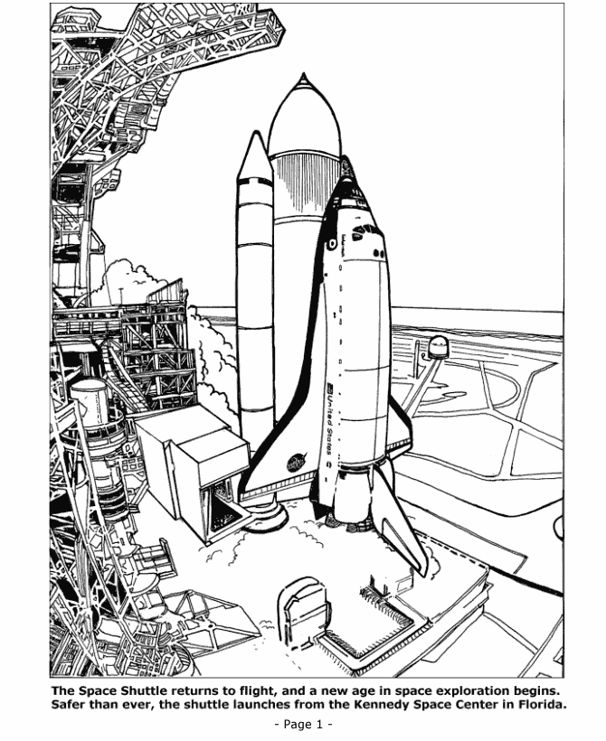 Coloring page: Spaceship (Transportation) #140449 - Free Printable Coloring Pages