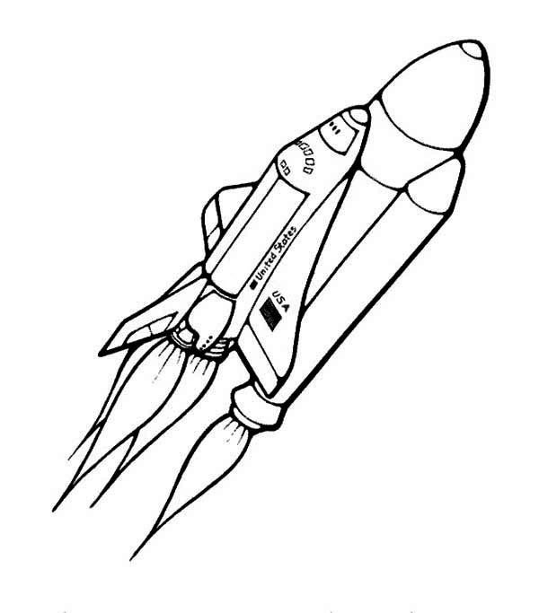 Coloring page: Spaceship (Transportation) #140494 - Free Printable Coloring Pages