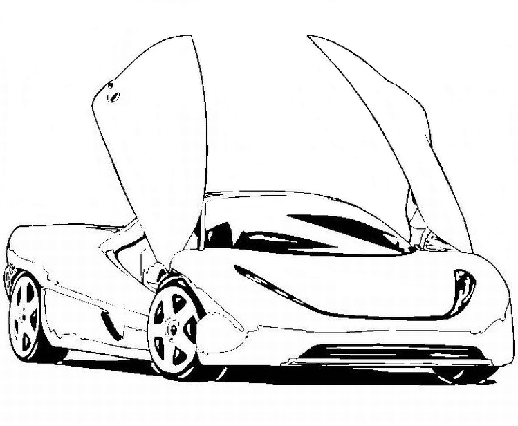 Coloring page: Sports car / Tuning (Transportation) #146908 - Free Printable Coloring Pages
