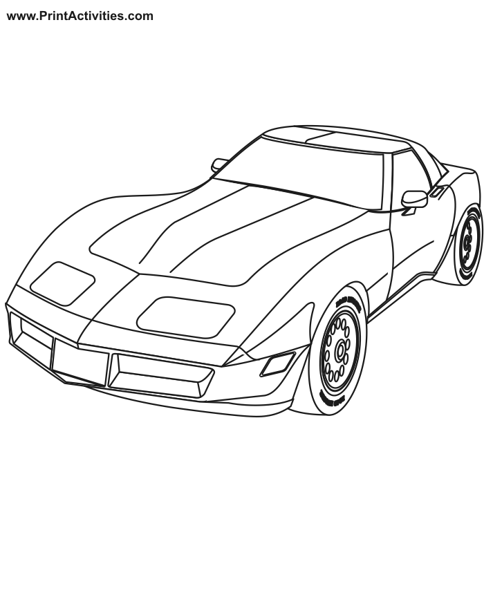 Coloring page: Sports car / Tuning (Transportation) #146909 - Free Printable Coloring Pages