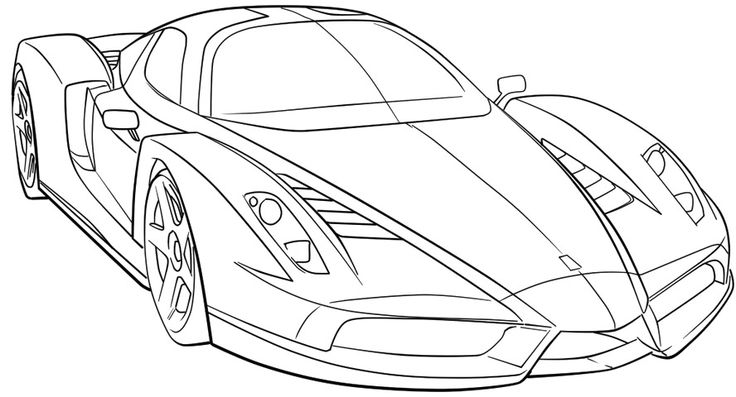 Coloring page: Sports car / Tuning (Transportation) #146910 - Free Printable Coloring Pages