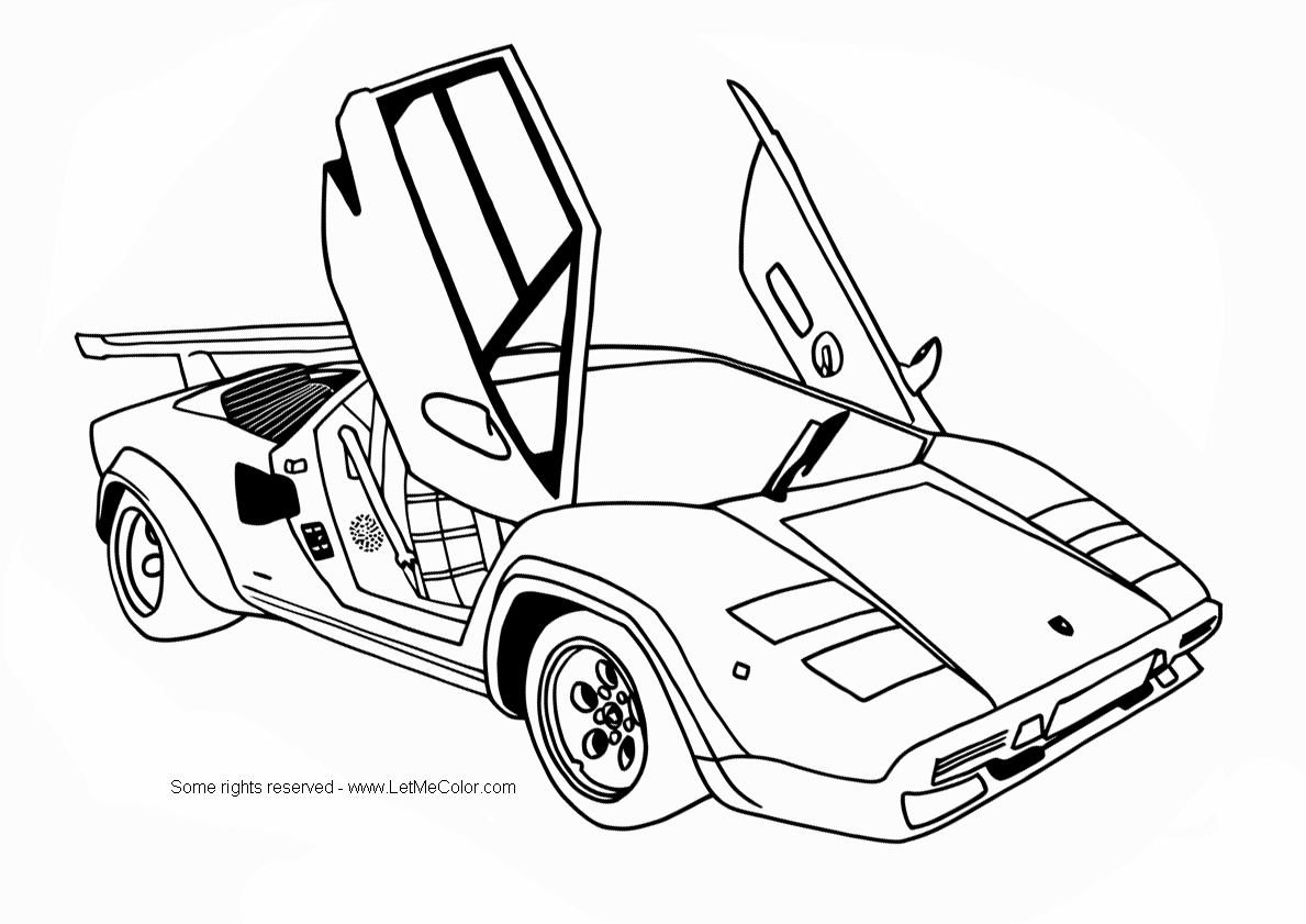Coloring page: Sports car / Tuning (Transportation) #146931 - Free Printable Coloring Pages