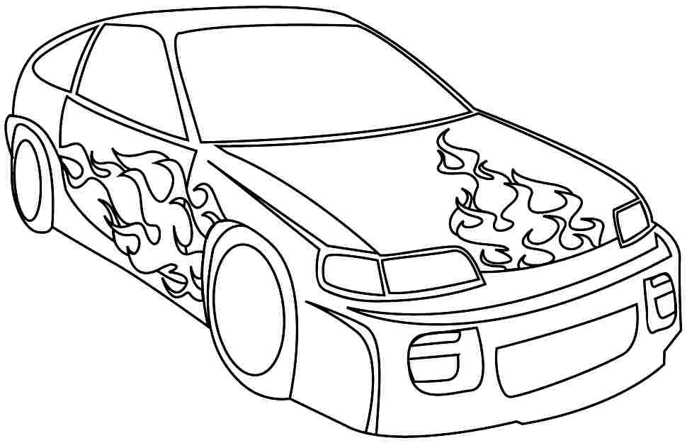 Coloring page: Sports car / Tuning (Transportation) #146938 - Free Printable Coloring Pages