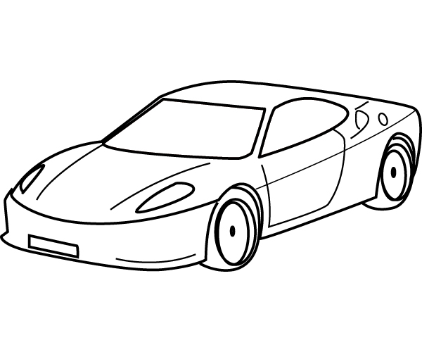 Drawing Sports car / Tuning #146947 (Transportation) – Printable coloring  pages