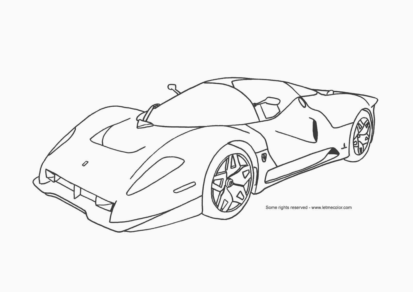 Coloring page: Sports car / Tuning (Transportation) #146952 - Free Printable Coloring Pages