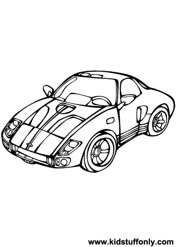 Coloring page: Sports car / Tuning (Transportation) #146968 - Free Printable Coloring Pages