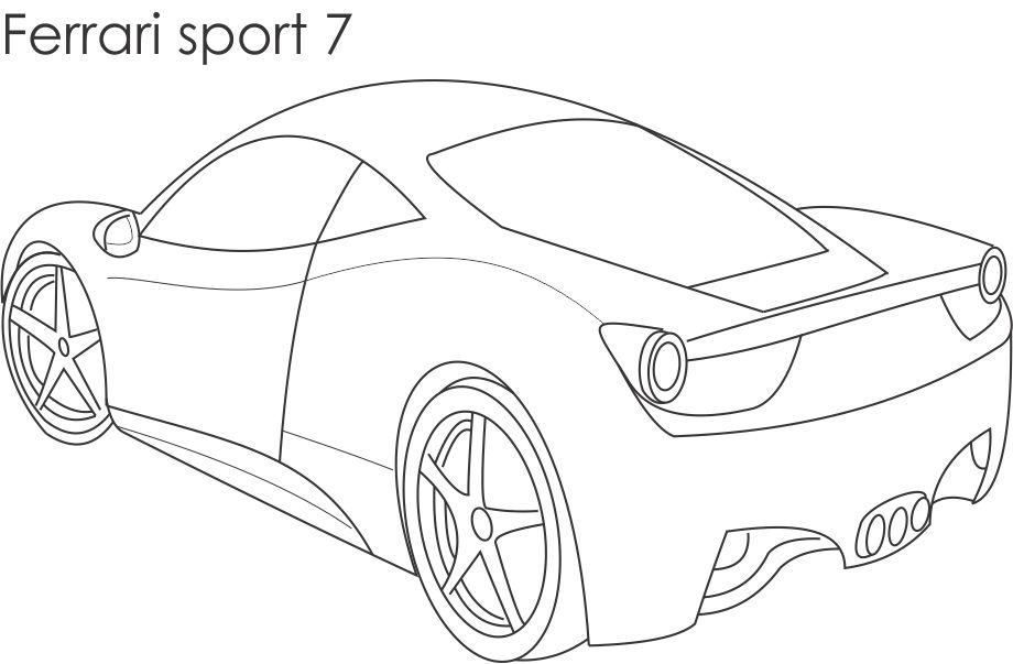 Coloring page: Sports car / Tuning (Transportation) #146993 - Free Printable Coloring Pages