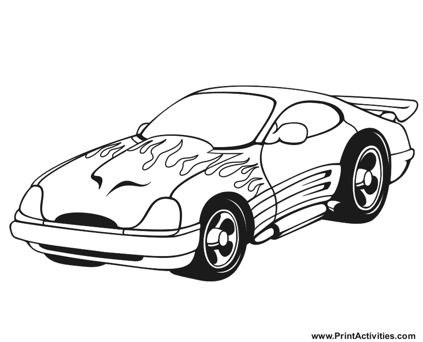 Coloring page: Sports car / Tuning (Transportation) #146999 - Free Printable Coloring Pages
