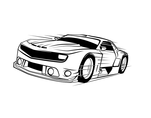 Coloring page: Sports car / Tuning (Transportation) #147002 - Free Printable Coloring Pages