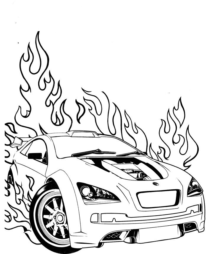 Coloring page: Sports car / Tuning (Transportation) #147037 - Free Printable Coloring Pages