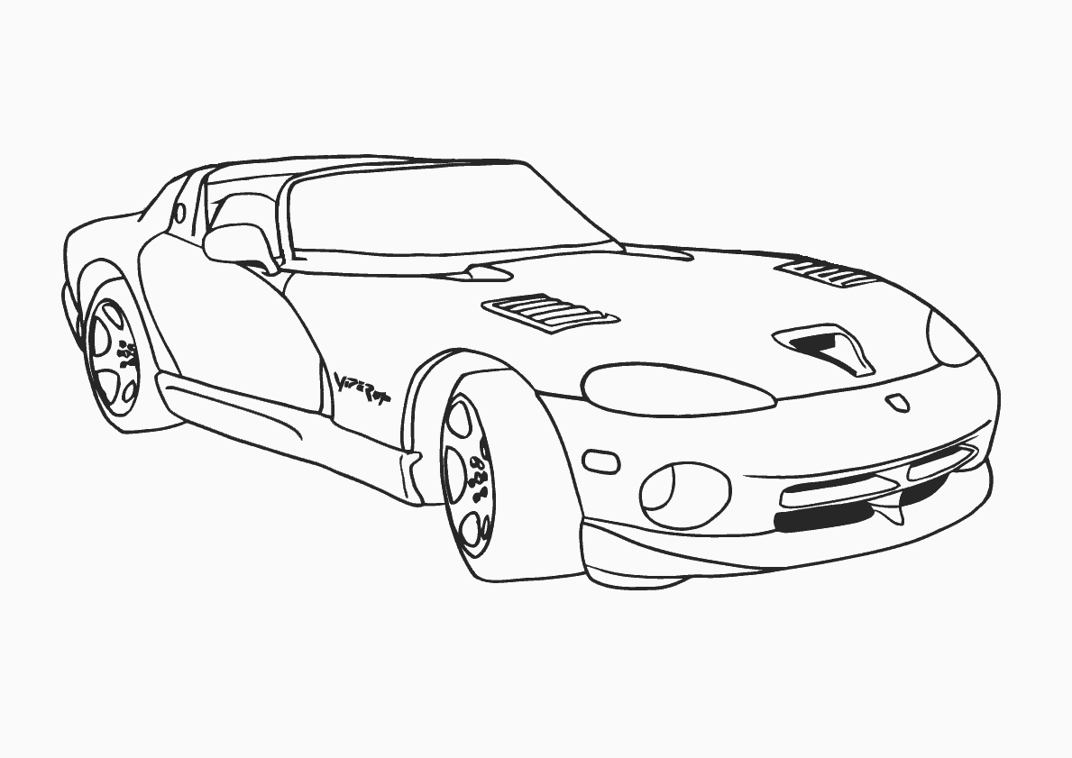 Coloring page: Sports car / Tuning (Transportation) #147042 - Free Printable Coloring Pages