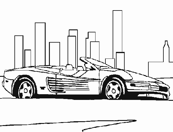 Coloring page: Sports car / Tuning (Transportation) #147048 - Free Printable Coloring Pages