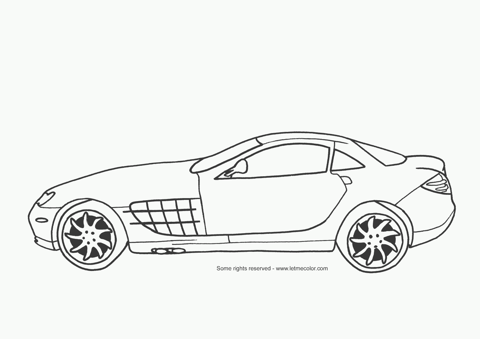 Coloring page: Sports car / Tuning (Transportation) #147075 - Free Printable Coloring Pages