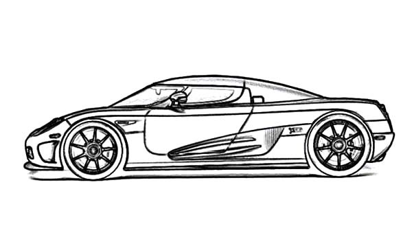 Coloring page: Sports car / Tuning (Transportation) #147096 - Free Printable Coloring Pages