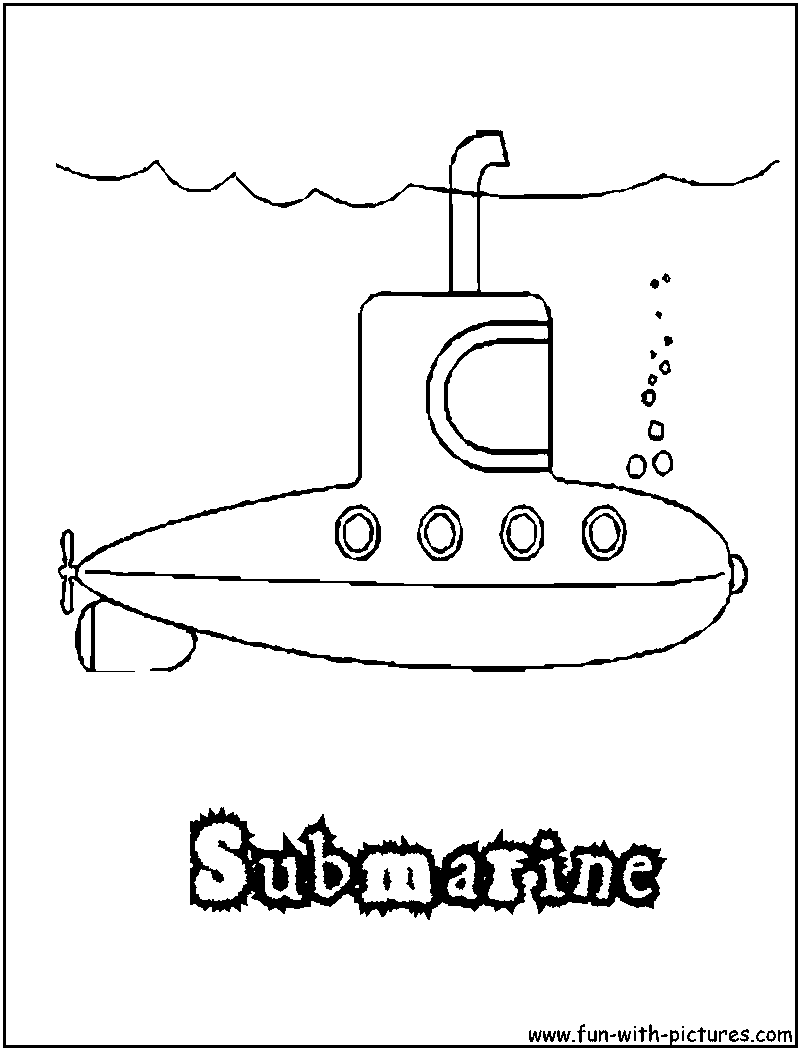 Coloring page: Submarine (Transportation) #137689 - Free Printable Coloring Pages
