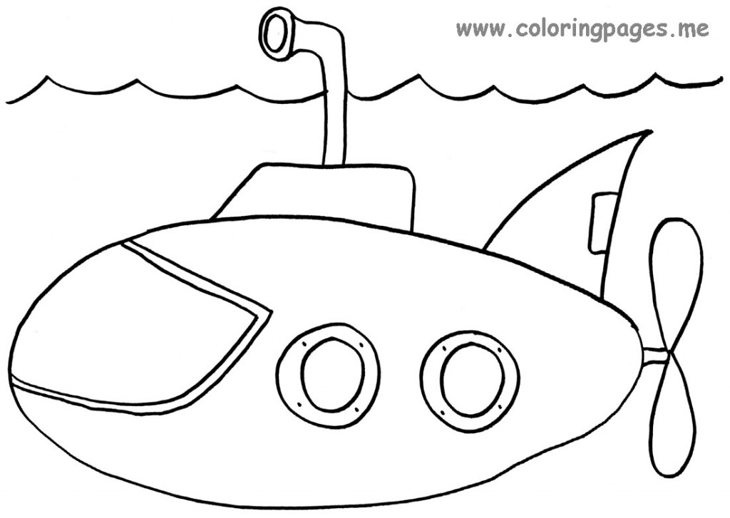 Drawing Submarine #137690 (Transportation) – Printable coloring pages