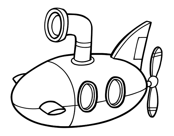 Coloring page: Submarine (Transportation) #137700 - Free Printable Coloring Pages
