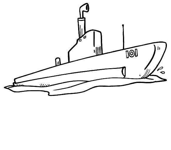 Coloring page: Submarine (Transportation) #137707 - Free Printable Coloring Pages