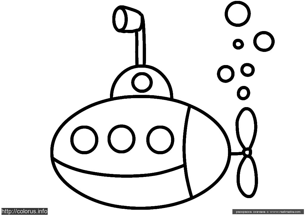 Drawing Submarine #137708 (Transportation) – Printable coloring pages