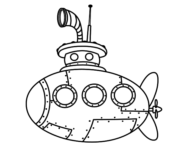 Coloring page: Submarine (Transportation) #137714 - Free Printable Coloring Pages