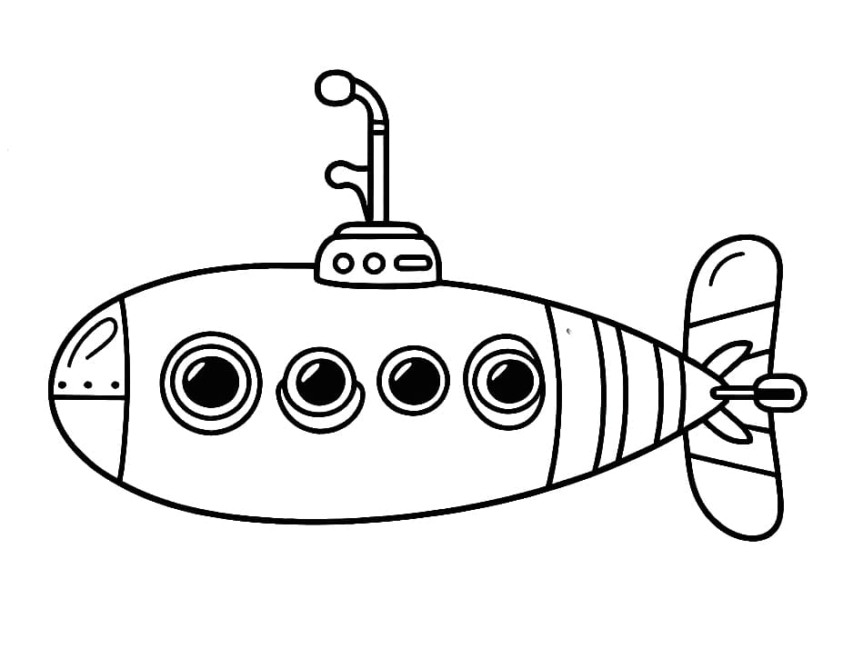 Free printable Submarine coloring page #206197 from Transportation collection