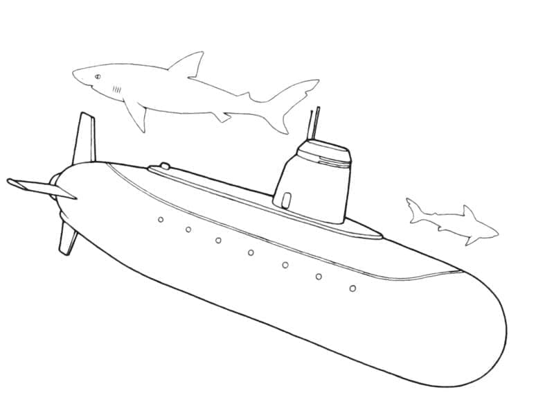 Free printable Submarine coloring page #206218 from Transportation collection