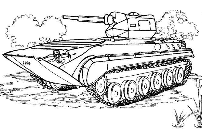 Drawing Tank #138019 (Transportation) – Printable coloring pages