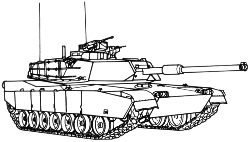 Tank Transportation Printable Coloring Pages