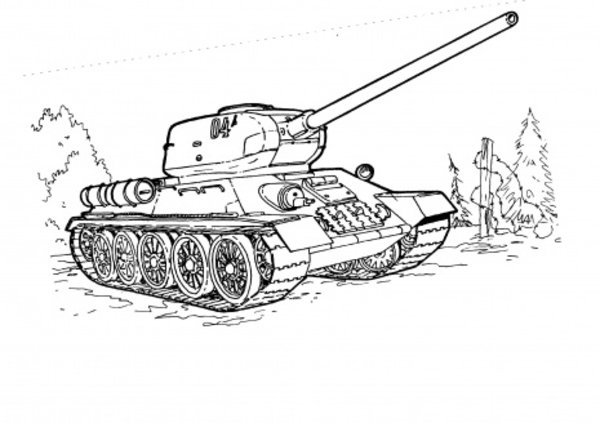 Coloring page: Tank (Transportation) #138027 - Free Printable Coloring Pages