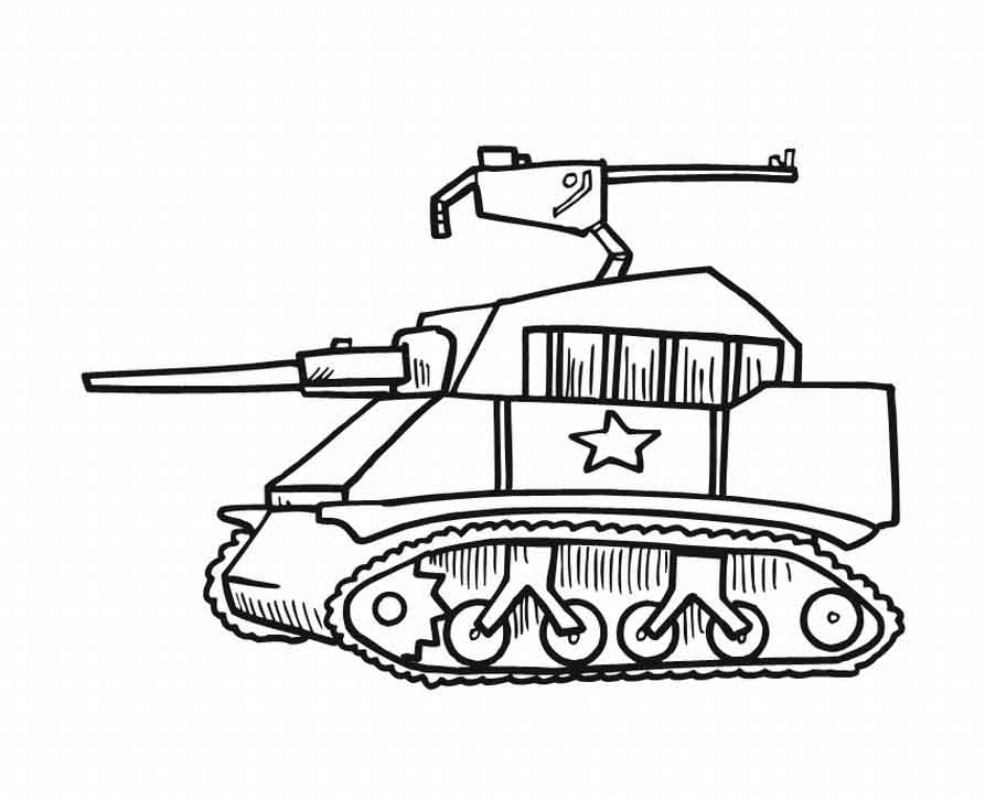 Coloring page: Tank (Transportation) #138034 - Free Printable Coloring Pages