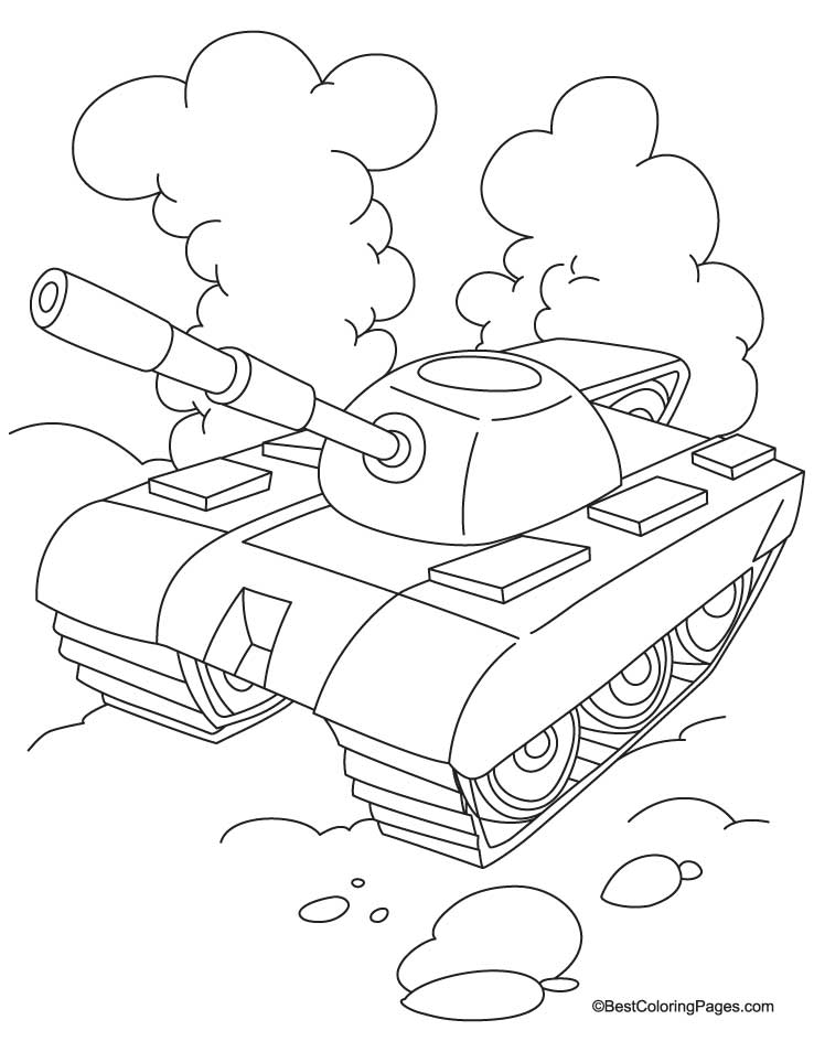 Drawing Tank #138045 (Transportation) – Printable coloring pages